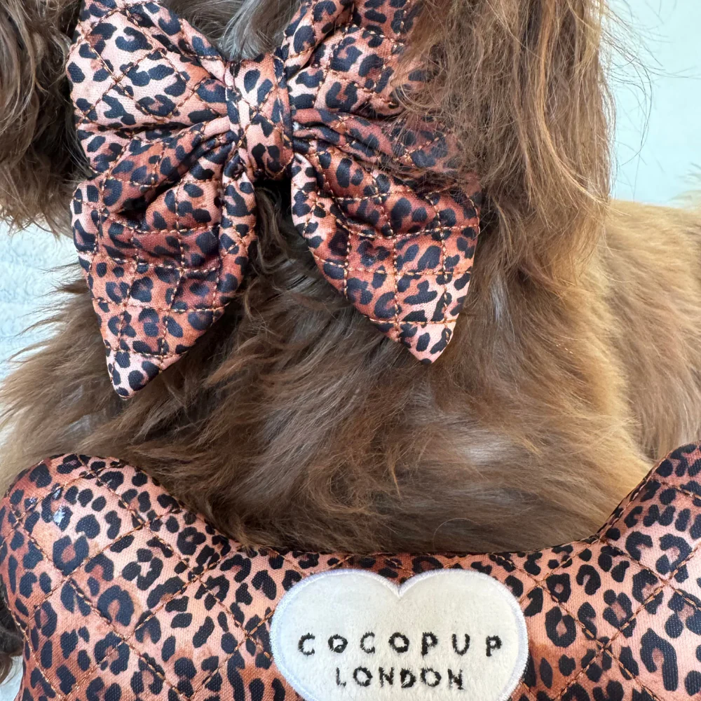 Quilted Leopard Pup Sailor Bow Tie - Image 8