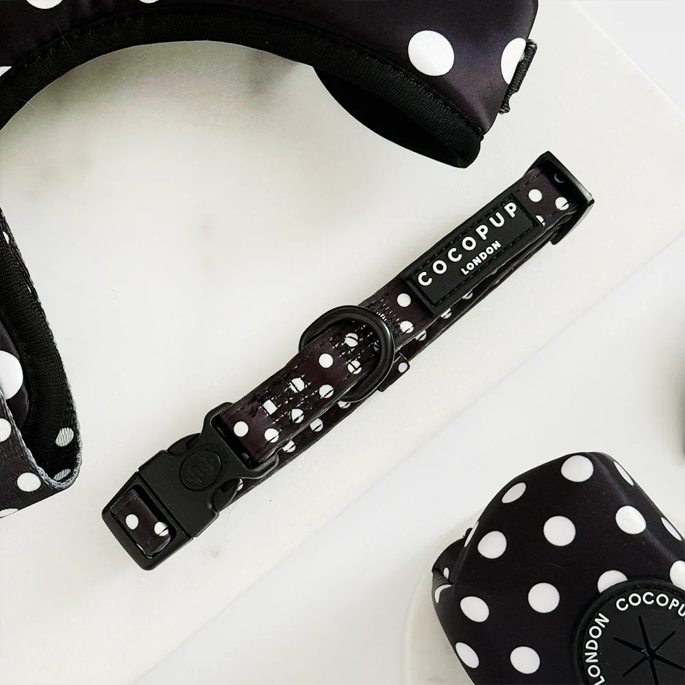 Polka Dot Adjustable Neck Harness, Lead & Collar Bundle - Image 7