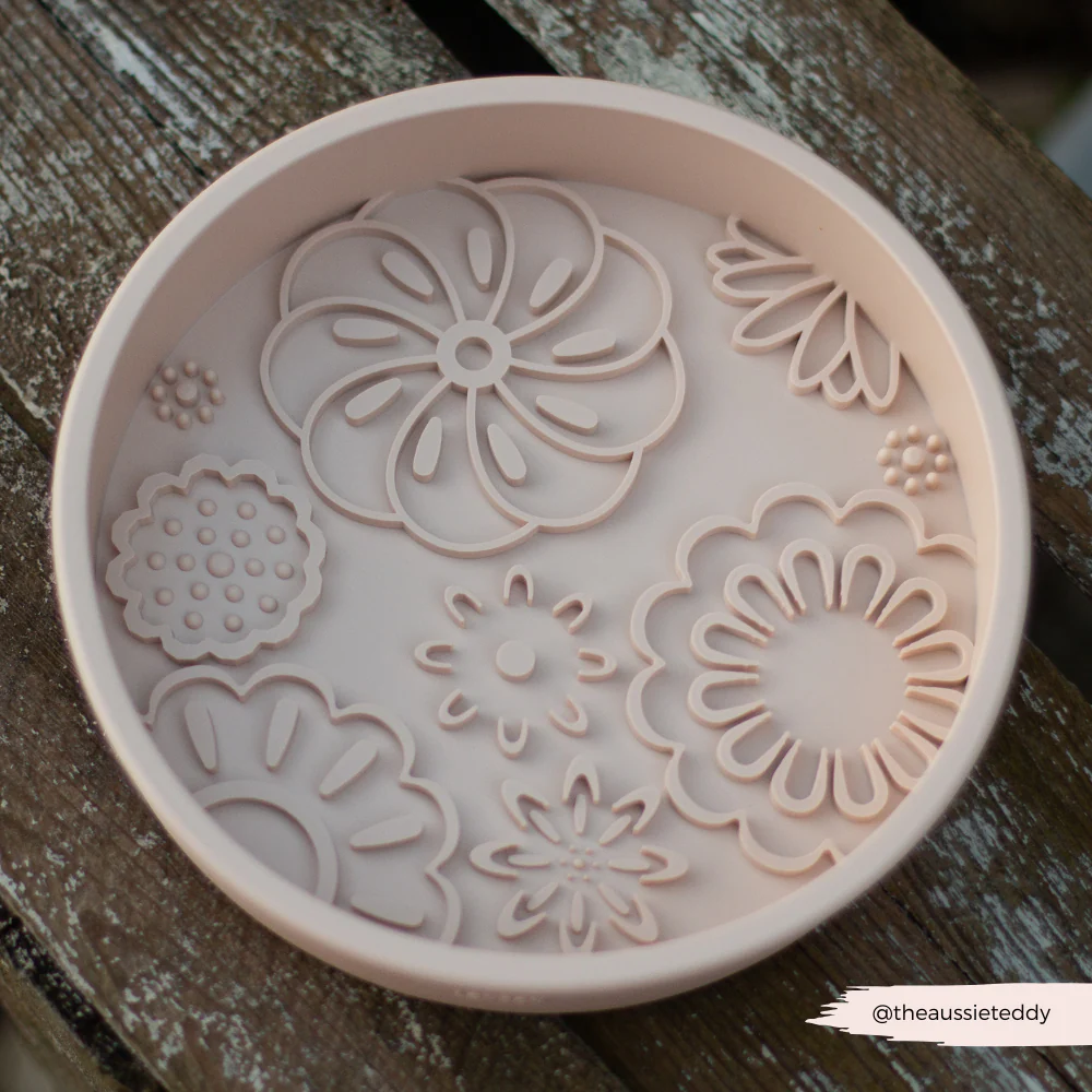 Slow Feeder Lick Dog Bowl - Baby Pink Flowers - Image 13