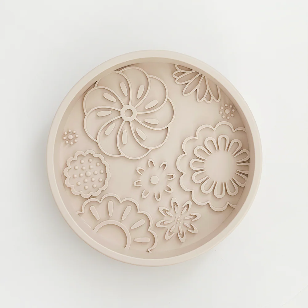 Slow Feeder Lick Dog Bowl - Baby Pink Flowers - Image 3