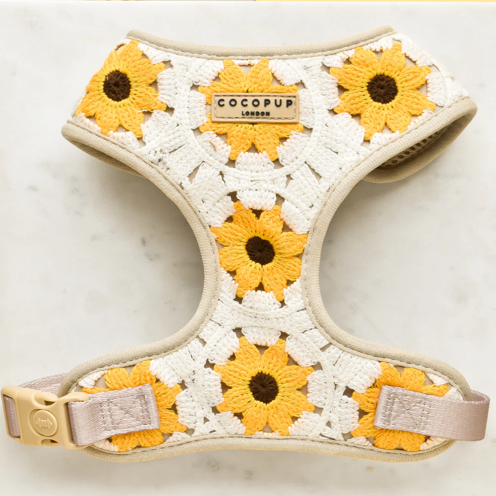 Sunflower Patch Adjustable Neck Harness, Lead & Collar Bundle - Image 3