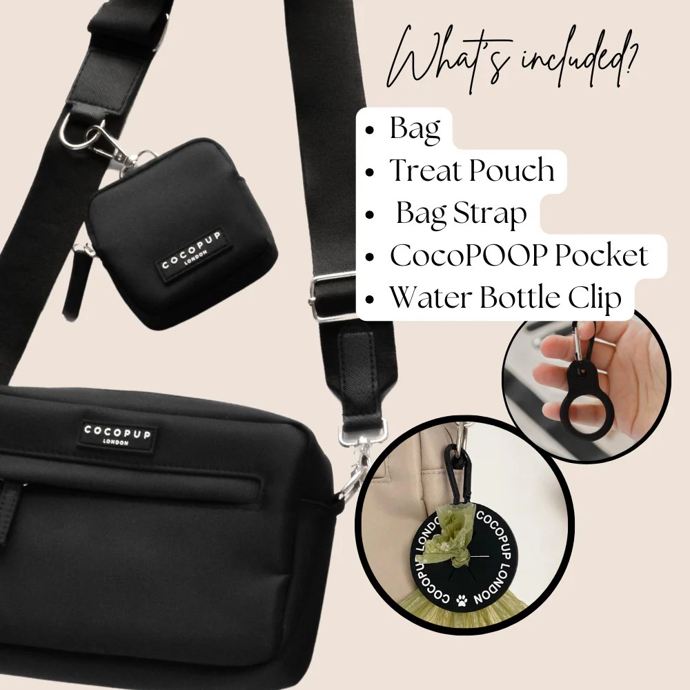 "The Everything" Dog Walking Bag Bundle - Black - Image 2