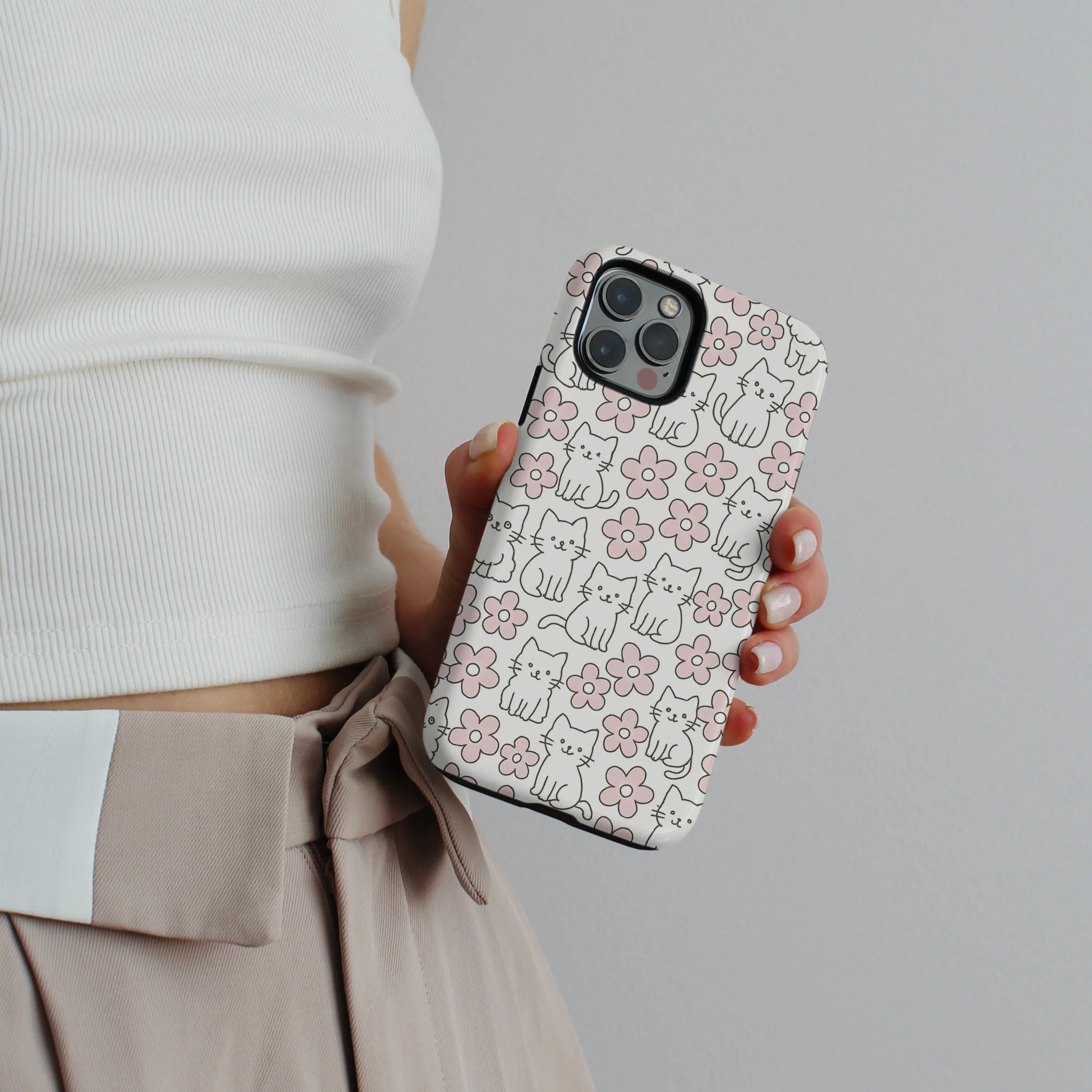 Tough Phone Case - Purrfect Blooms - Image 2