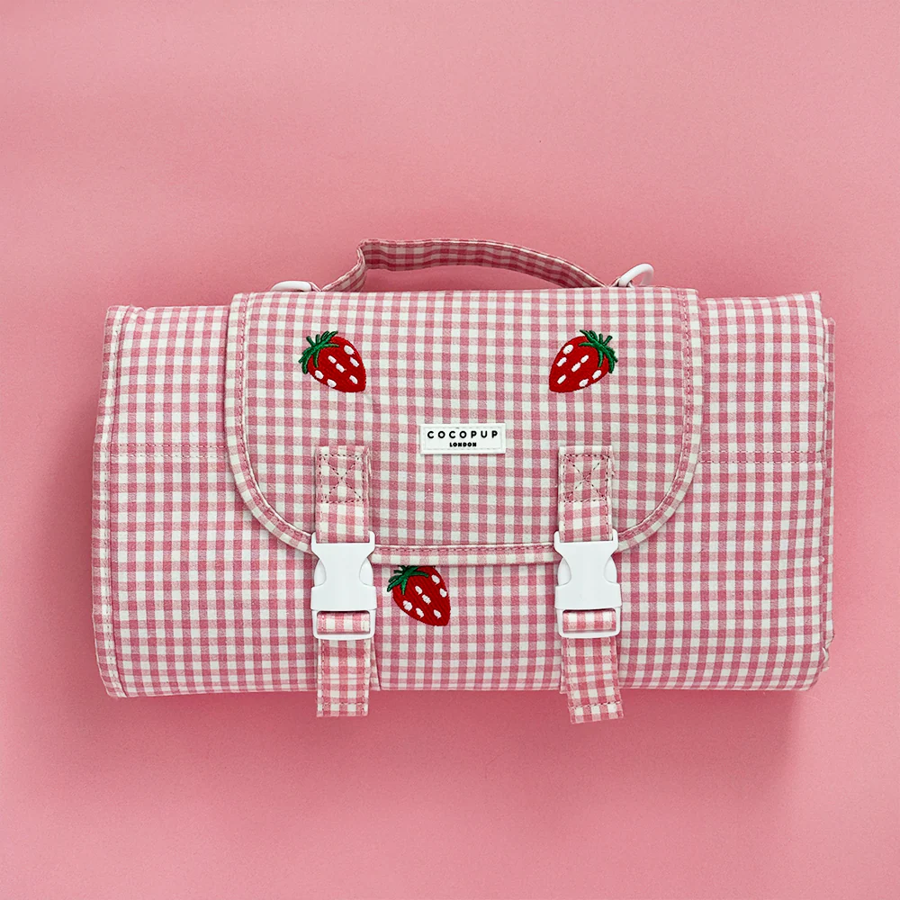 Travel Mat & Blanket Set - Strawberry Picnic Pup - Image 3