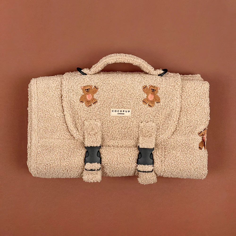 Travel Mat & Blanket Set - Theo Embroidered Teddy - Image 5