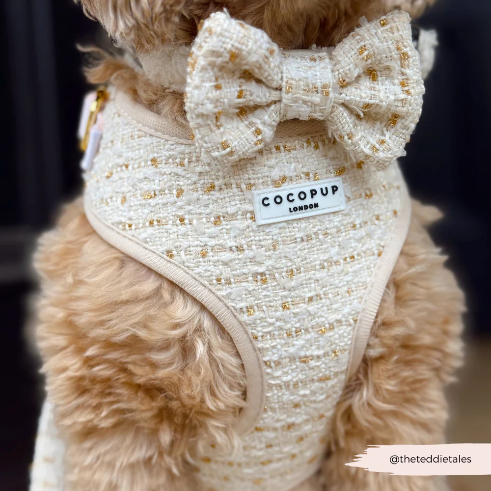 Vanilla Textured Tweed Bow Tie - Image 7